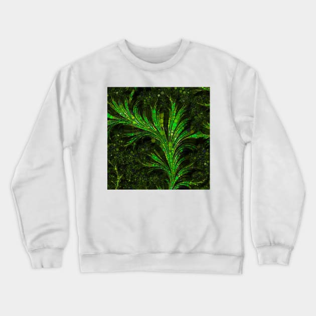 Feathery Fronds Abstracted Crewneck Sweatshirt by DANAROPER